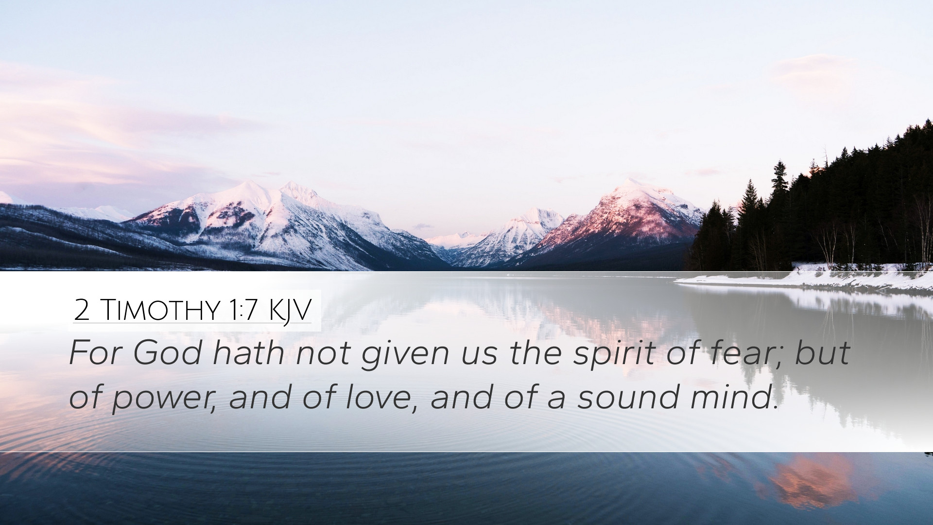 2 Timothy 1:7 KJV