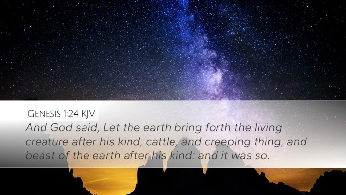 Genesis 1:24 Bible Commentary