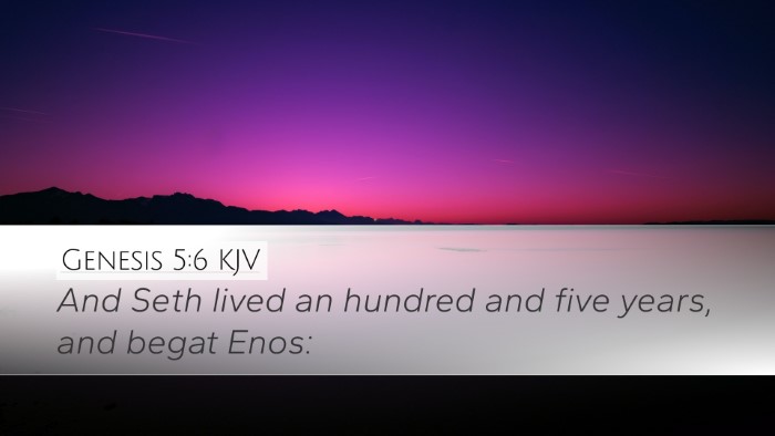 Genesis 5:6 Bible Commentary