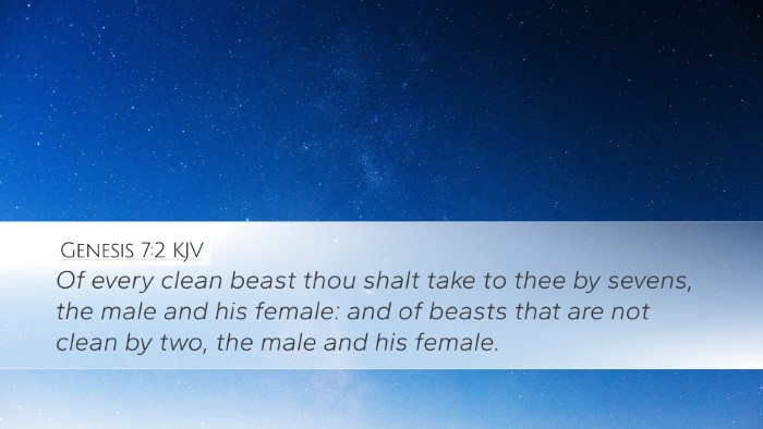 Genesis 7:2 Bible Commentary