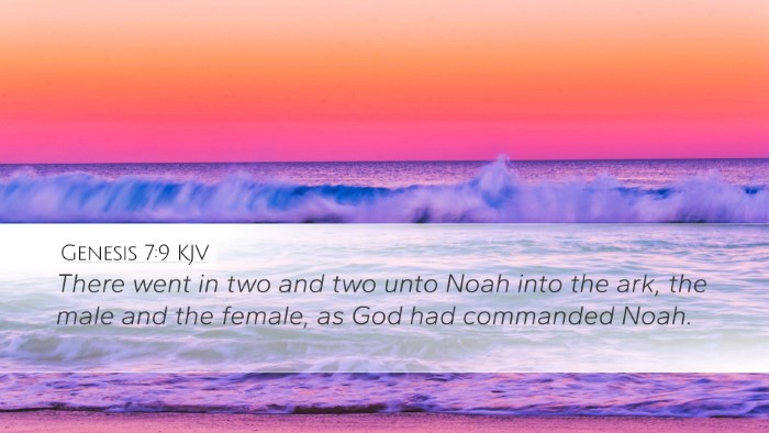 Genesis 7:9 Bible Commentary