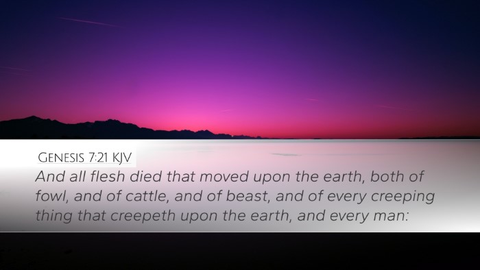 Genesis 7:21 Bible Commentary