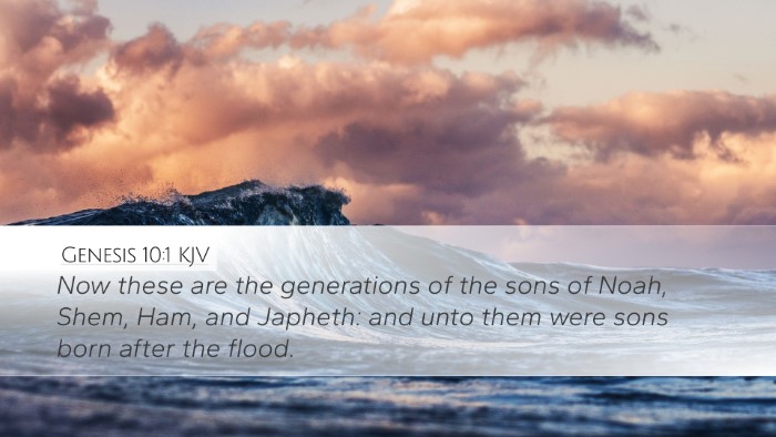 Genesis 10:1 Bible Commentary