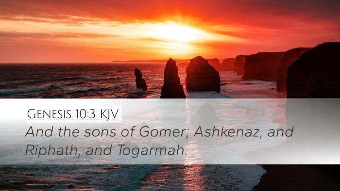 Genesis 10:3 Bible Commentary