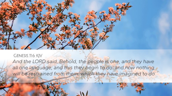 Genesis 11:6 Bible Commentary