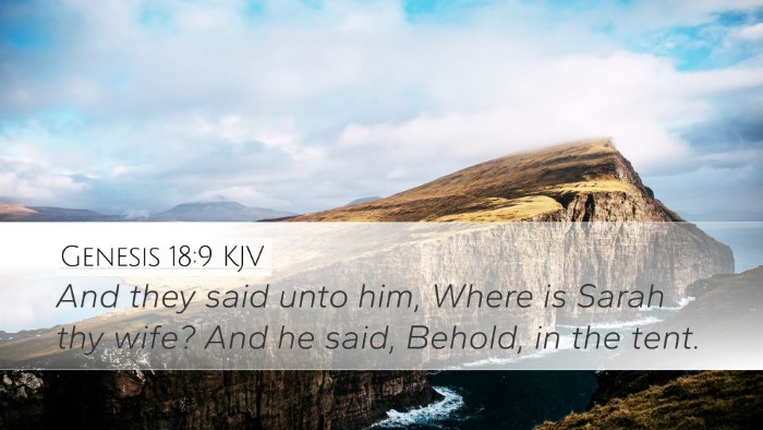 Genesis 18:9 Bible Commentary