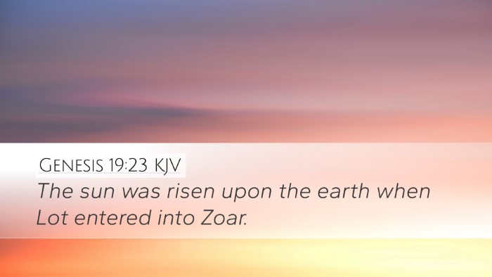 Genesis 19:23 Bible Commentary