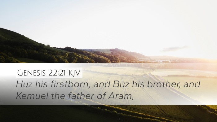 Genesis 22:21 Bible Commentary