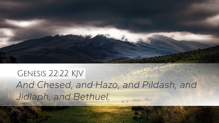 Genesis 22:22 Bible Commentary