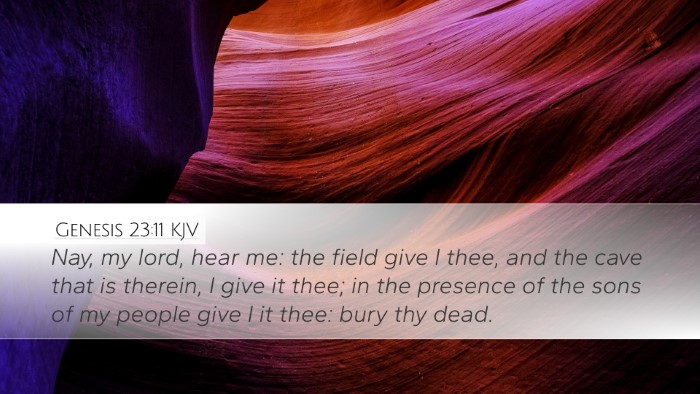 Genesis 23:11 Bible Commentary