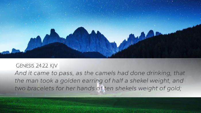 Genesis 24:22 Bible Commentary