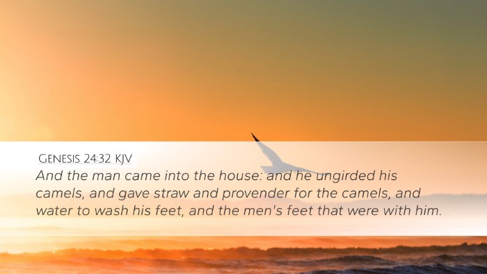 Genesis 24:32 Bible Commentary