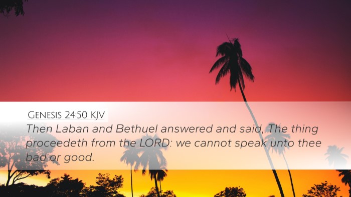 Genesis 24:50 Bible Commentary