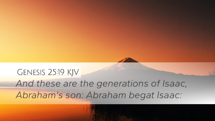 Genesis 25:19 Bible Commentary