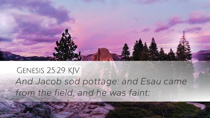 Genesis 25:29 Bible Commentary