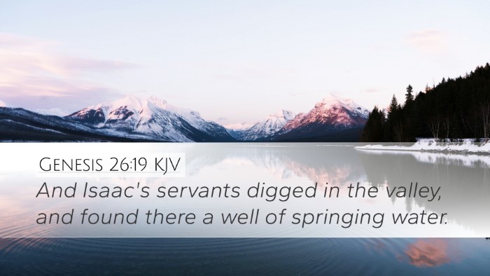 Genesis 26:19 Bible Commentary