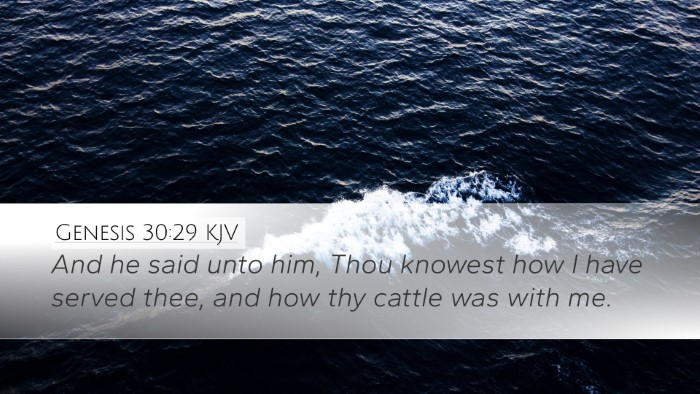 Genesis 30:29 Bible Commentary