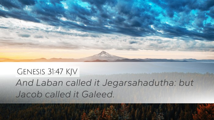 Genesis 31:47 Bible Commentary