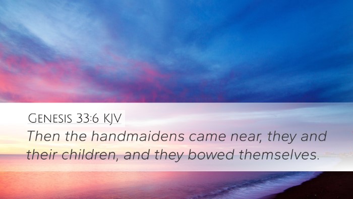 Genesis 33:6 Bible Commentary