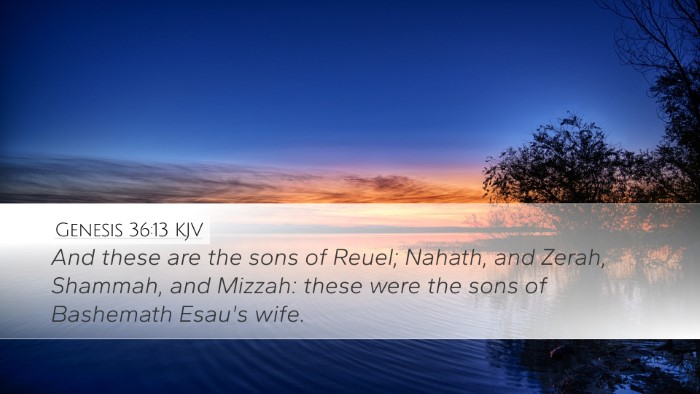 Genesis 36:13 Bible Commentary