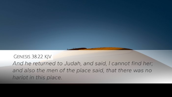 Genesis 38:22 Bible Commentary