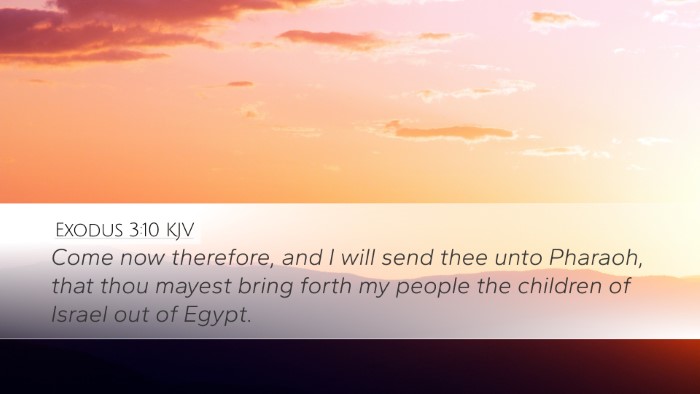 Exodus 3:10 Bible Commentary