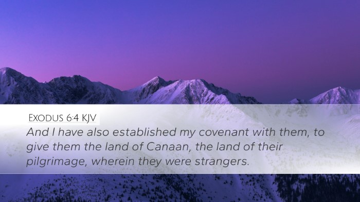 Exodus 6:4 Bible Commentary