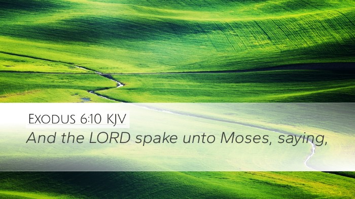 Exodus 6:10 Bible Commentary