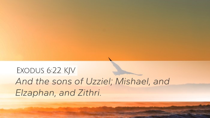 Exodus 6:22 Bible Commentary