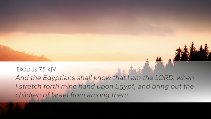 Exodus 7:5 Bible Commentary