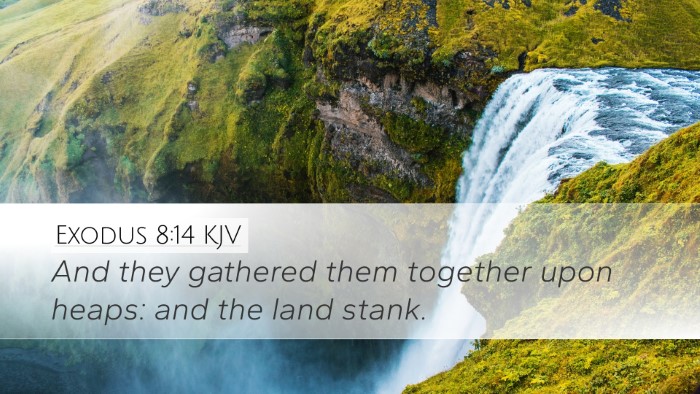 Exodus 8:14 Bible Commentary