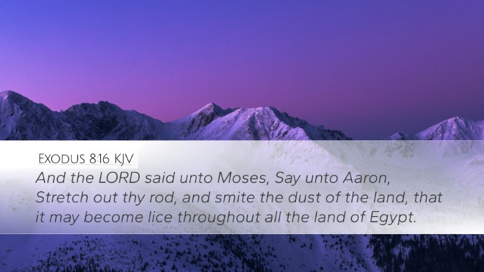 Exodus 8:16 Bible Commentary