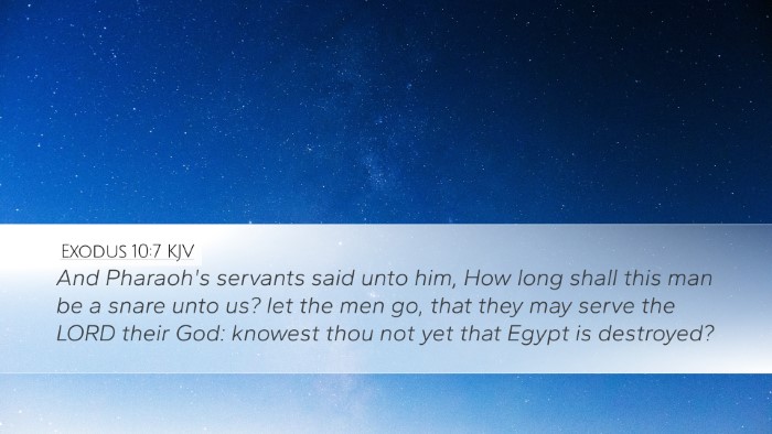 Exodus 10:7 Bible Commentary