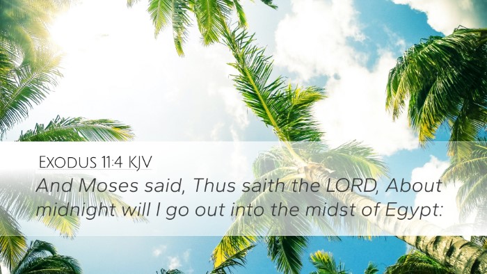 Exodus 11:4 Bible Commentary