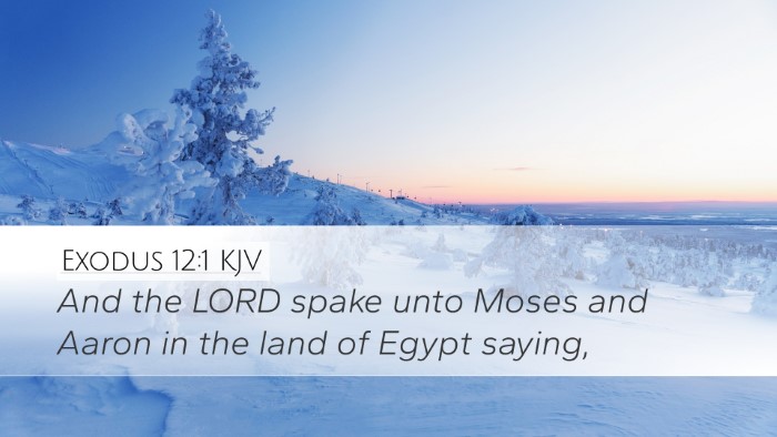 Exodus 12:1 Bible Commentary