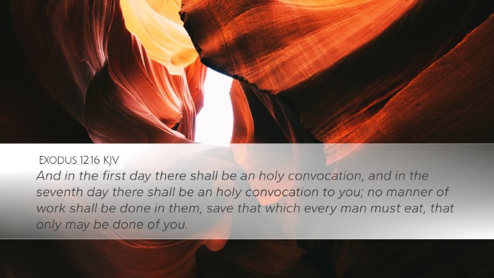 Exodus 12:16 Bible Commentary