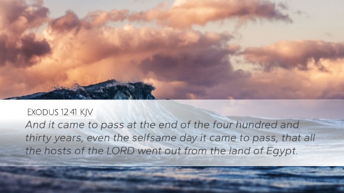 Exodus 12:41 Bible Commentary