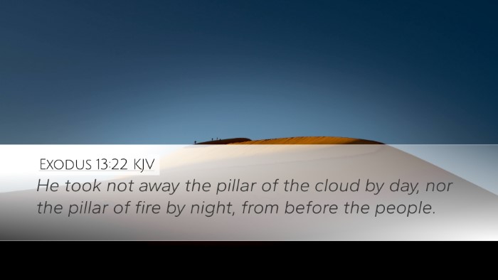 Exodus 13:22 Bible Commentary