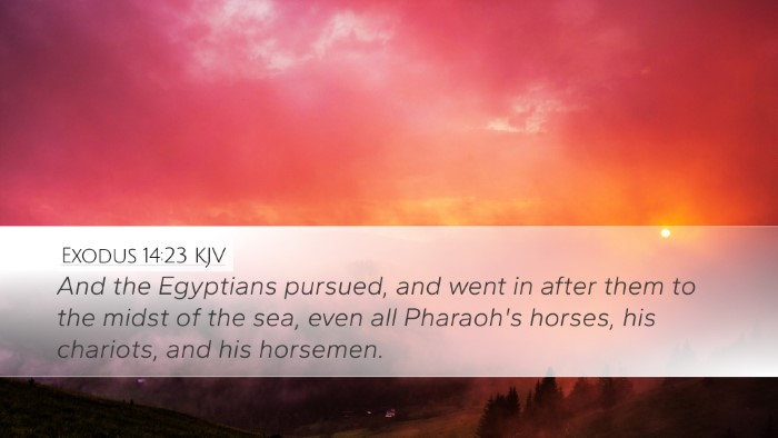 Exodus 14:23 Bible Commentary