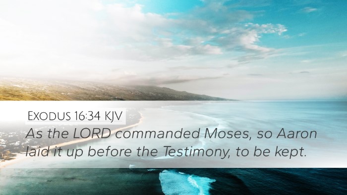 Exodus 16:34 Bible Commentary