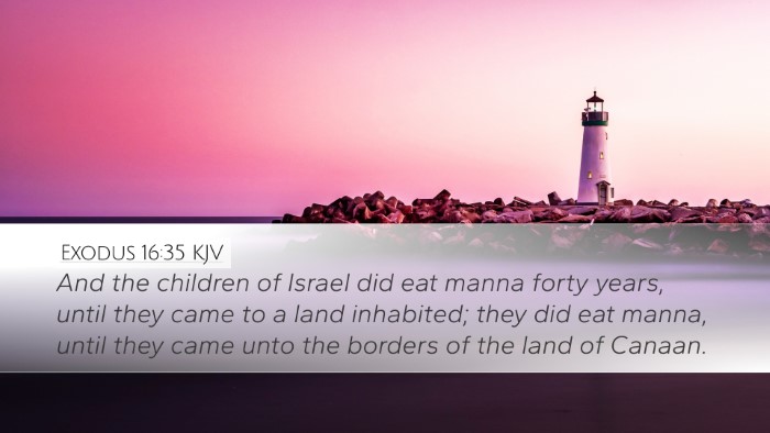 Exodus 16:35 Bible Commentary