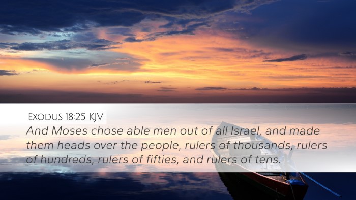 Exodus 18:25 Bible Commentary