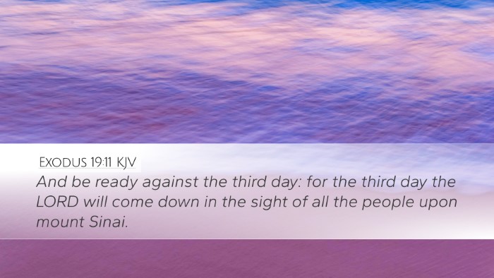 Exodus 19:11 Bible Commentary