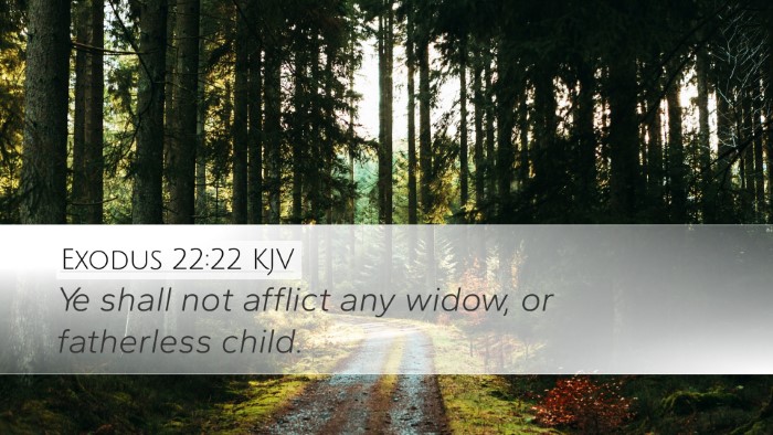 Exodus 22:22 Bible Commentary