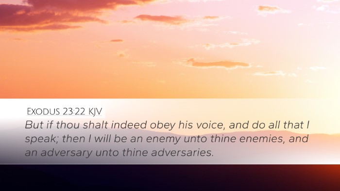 Exodus 23:22 Bible Commentary