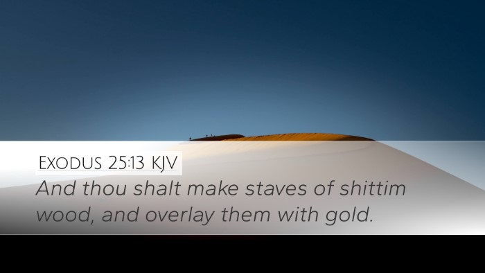 Exodus 25:13 Bible Commentary