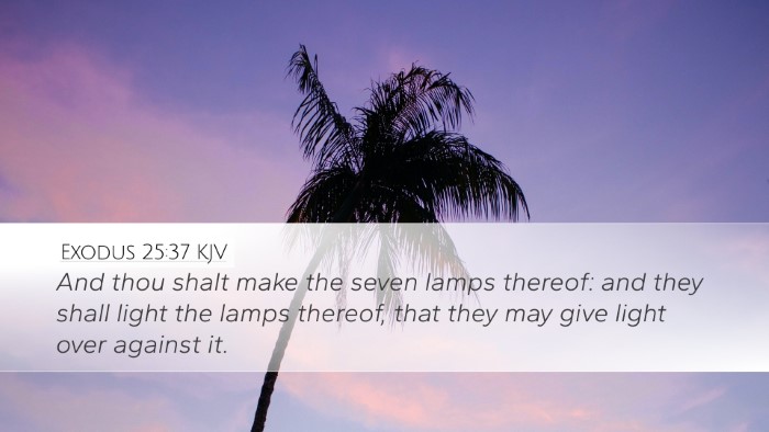 Exodus 25:37 Bible Commentary