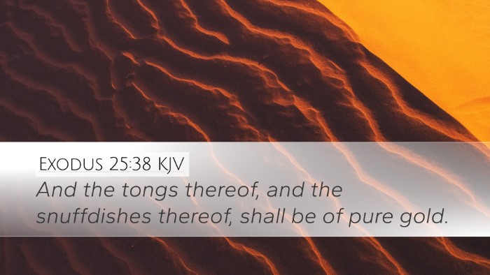 Exodus 25:38 Bible Commentary