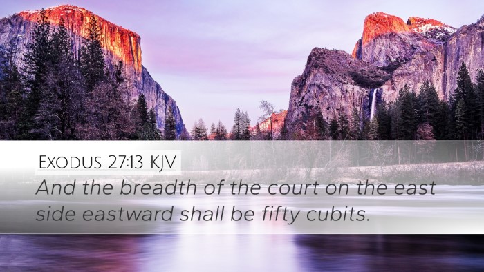 Exodus 27:13 Bible Commentary