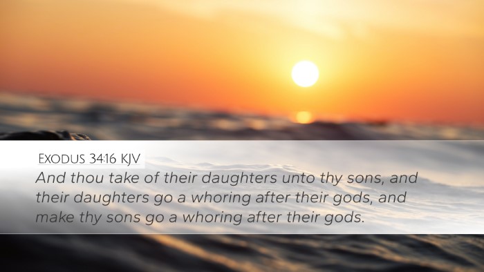 Exodus 34:16 Bible Commentary